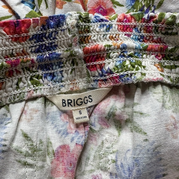 LINEN BLEND FLORAL SHORTS • SIZE S • BRIGGS • NWT - Picture 9 of 9
